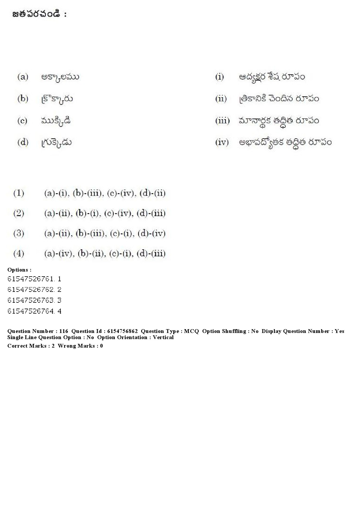 UGC NET Telugu Question Paper December 2019 98