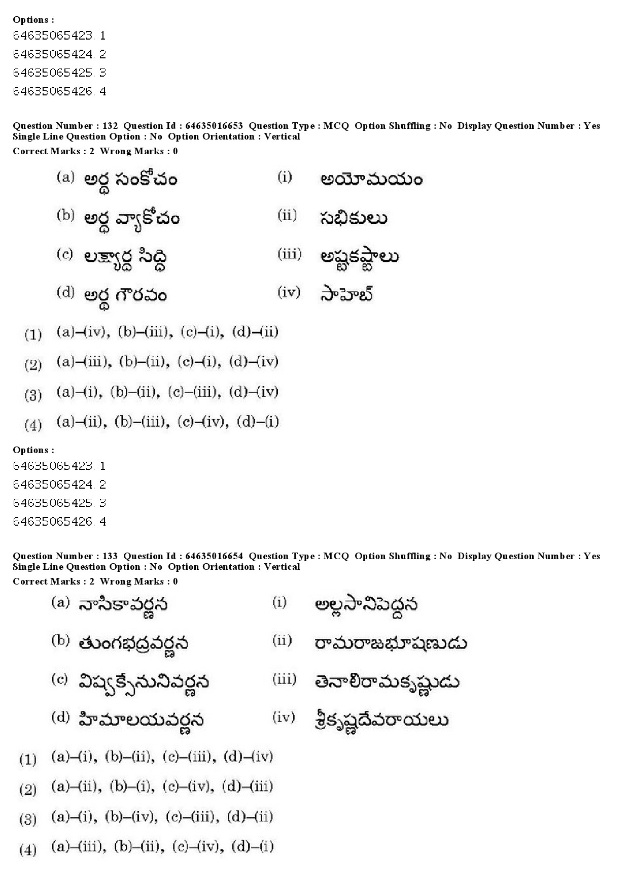 UGC NET Telugu Question Paper June 2019 137