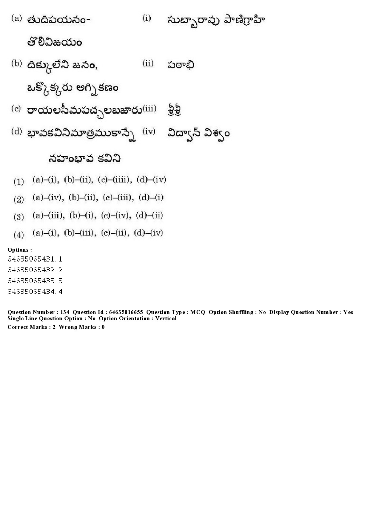 UGC NET Telugu Question Paper June 2019 139