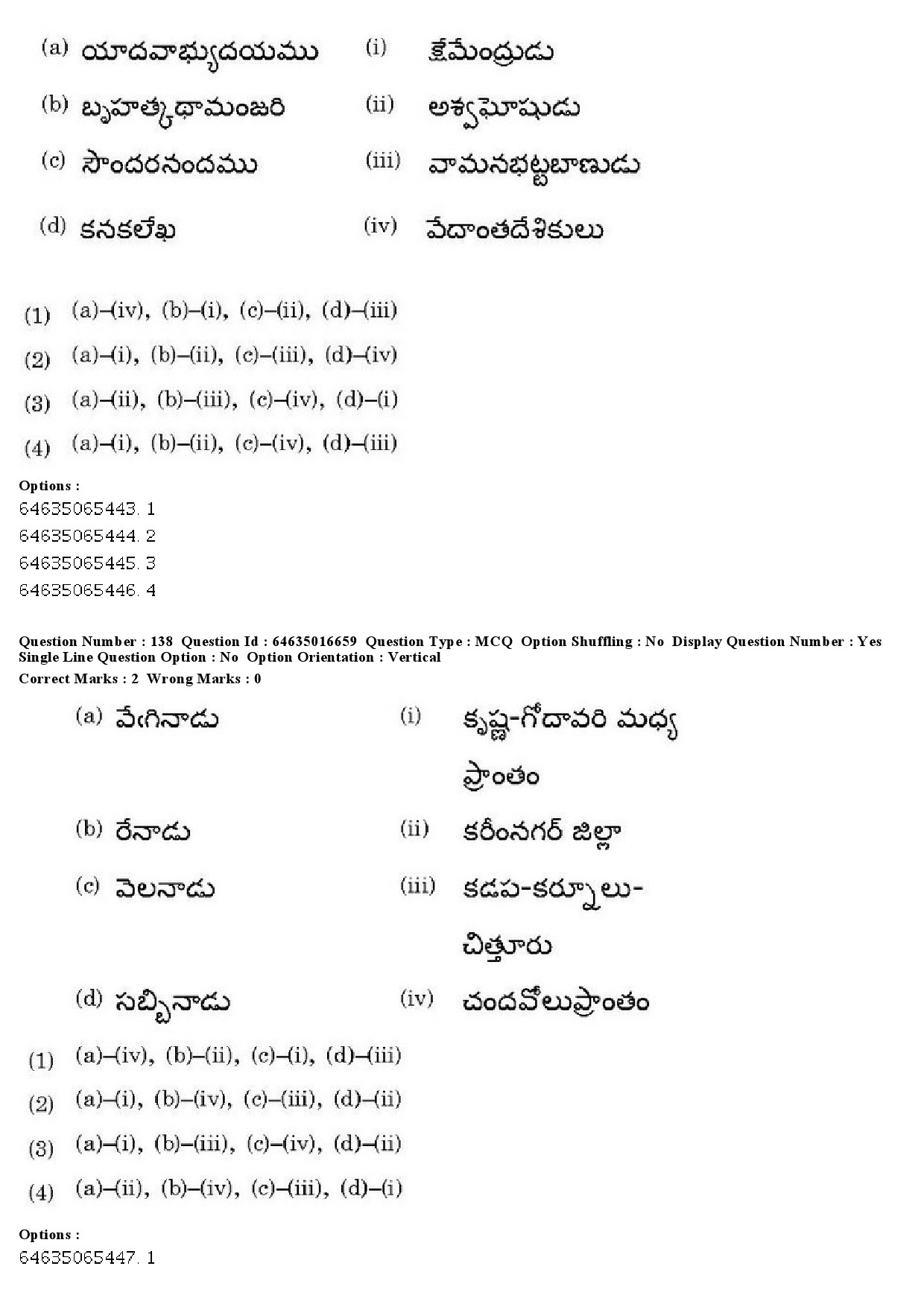 UGC NET Telugu Question Paper June 2019 144