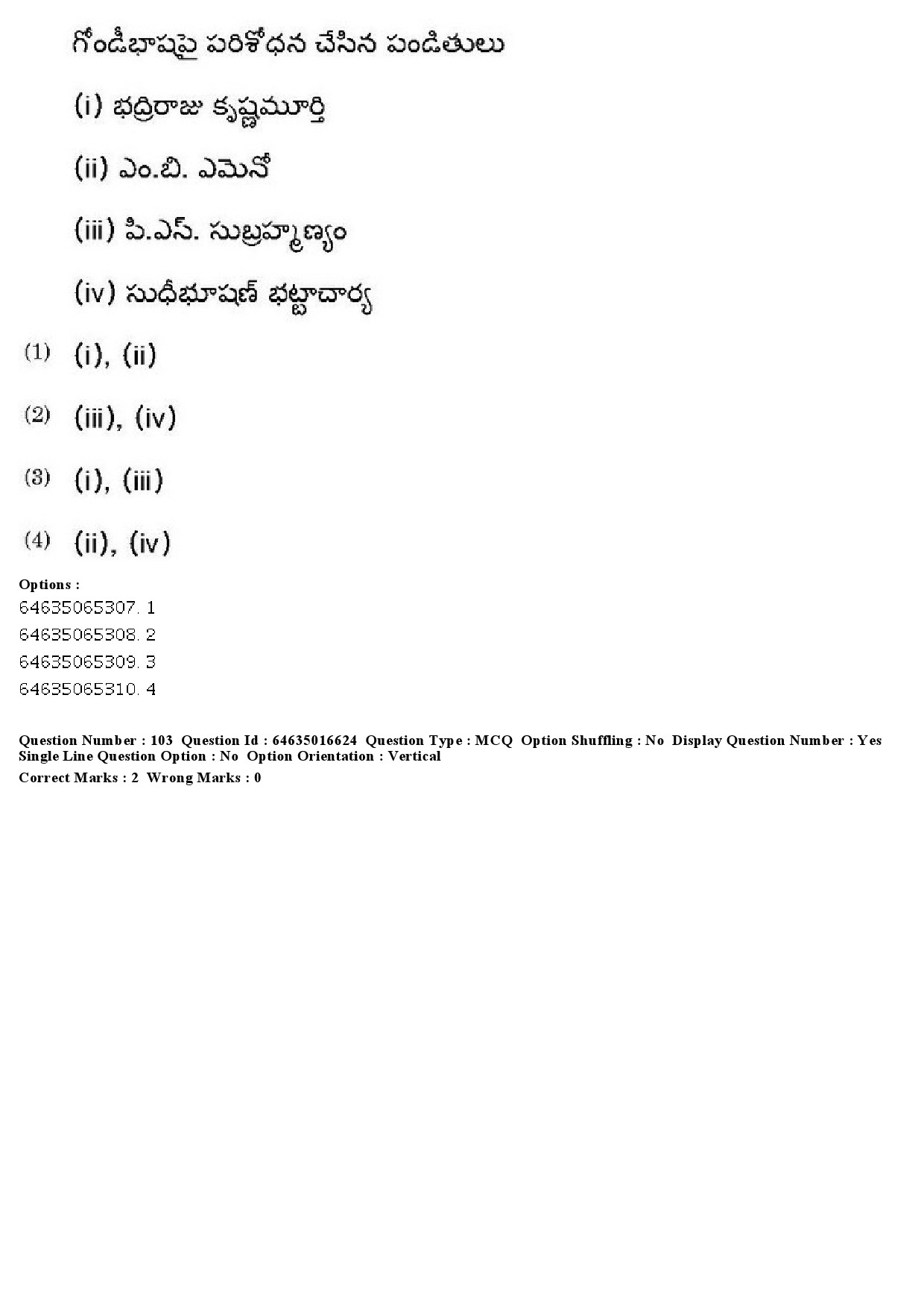 UGC NET Telugu Question Paper June 2019 92