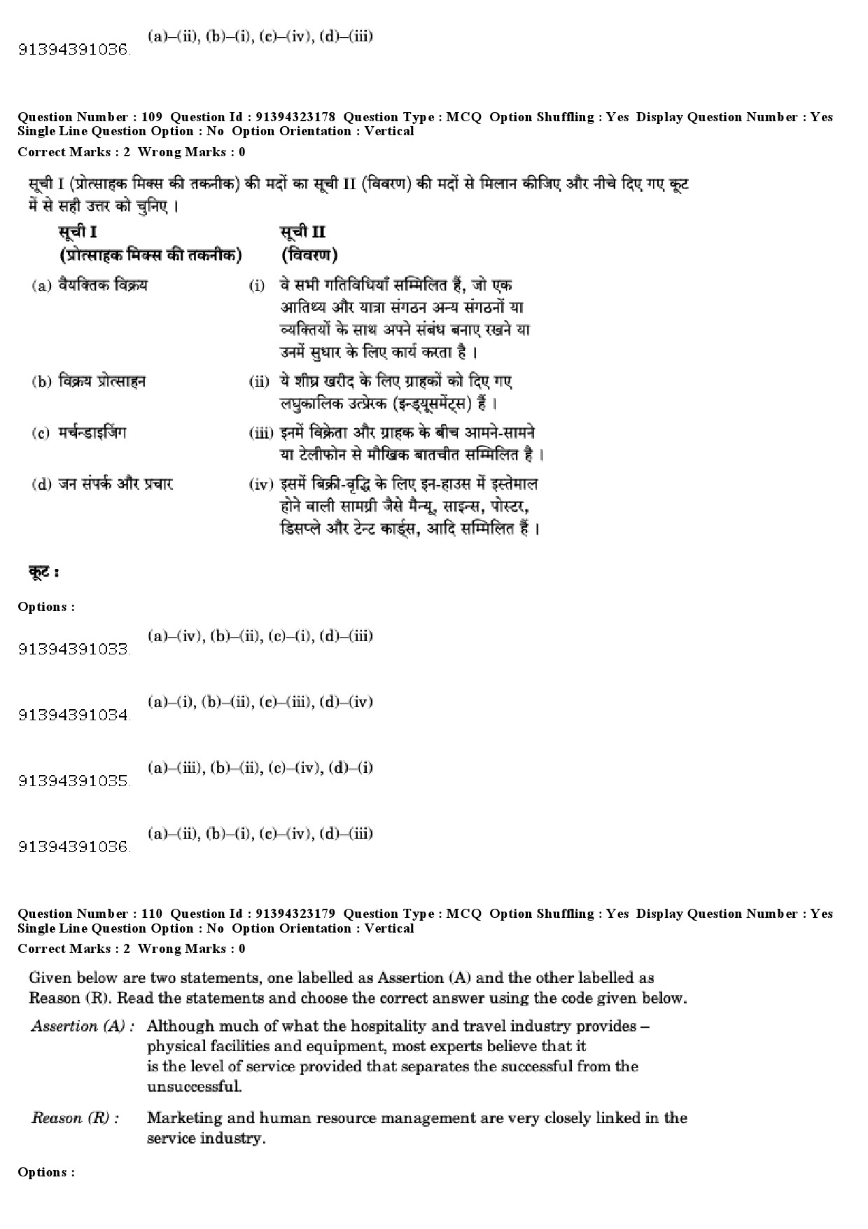UGC NET Tourism Administration And Management Question Paper December 2018 97