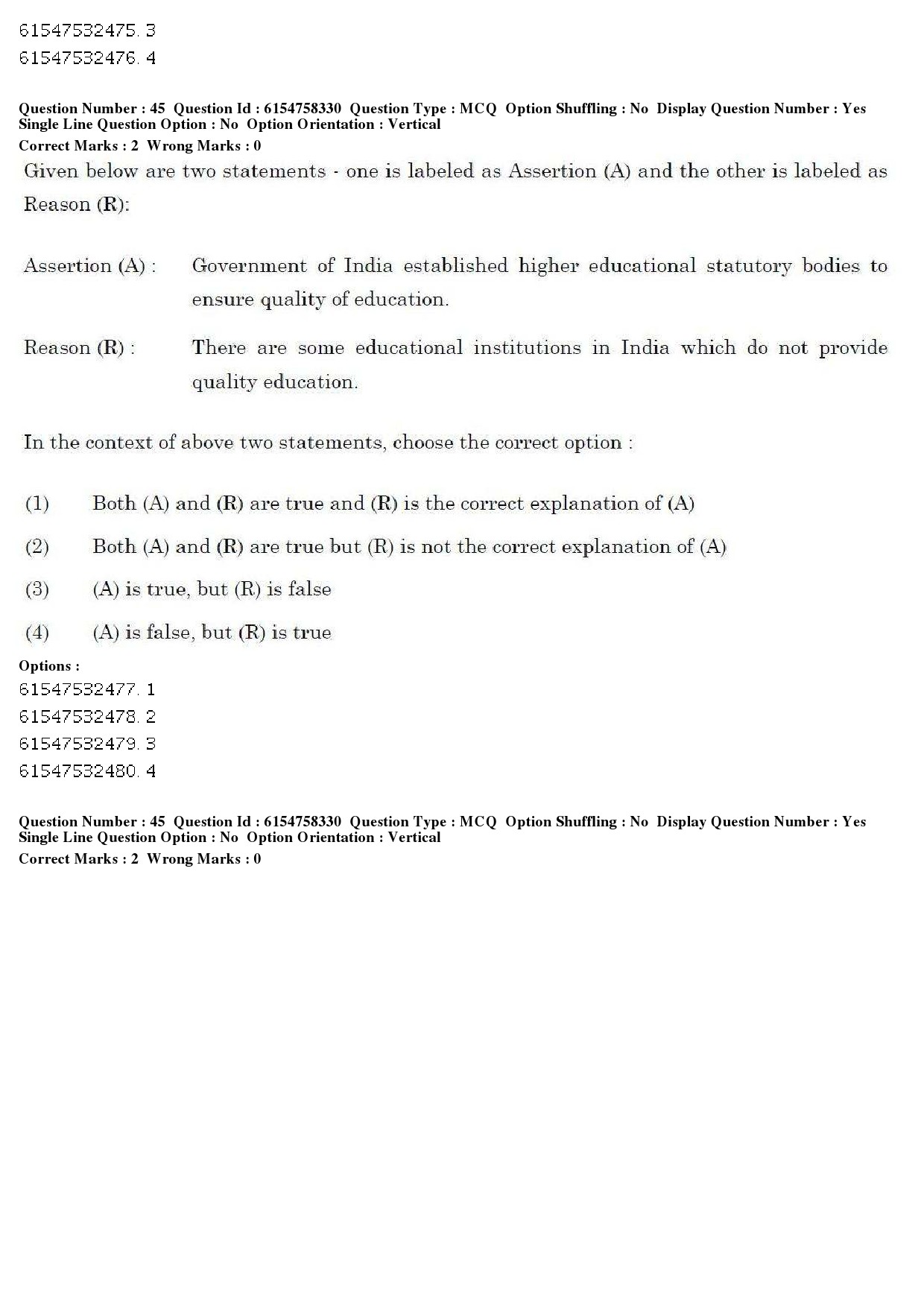 UGC NET Tourism Administration And Management Question Paper December 2019 47