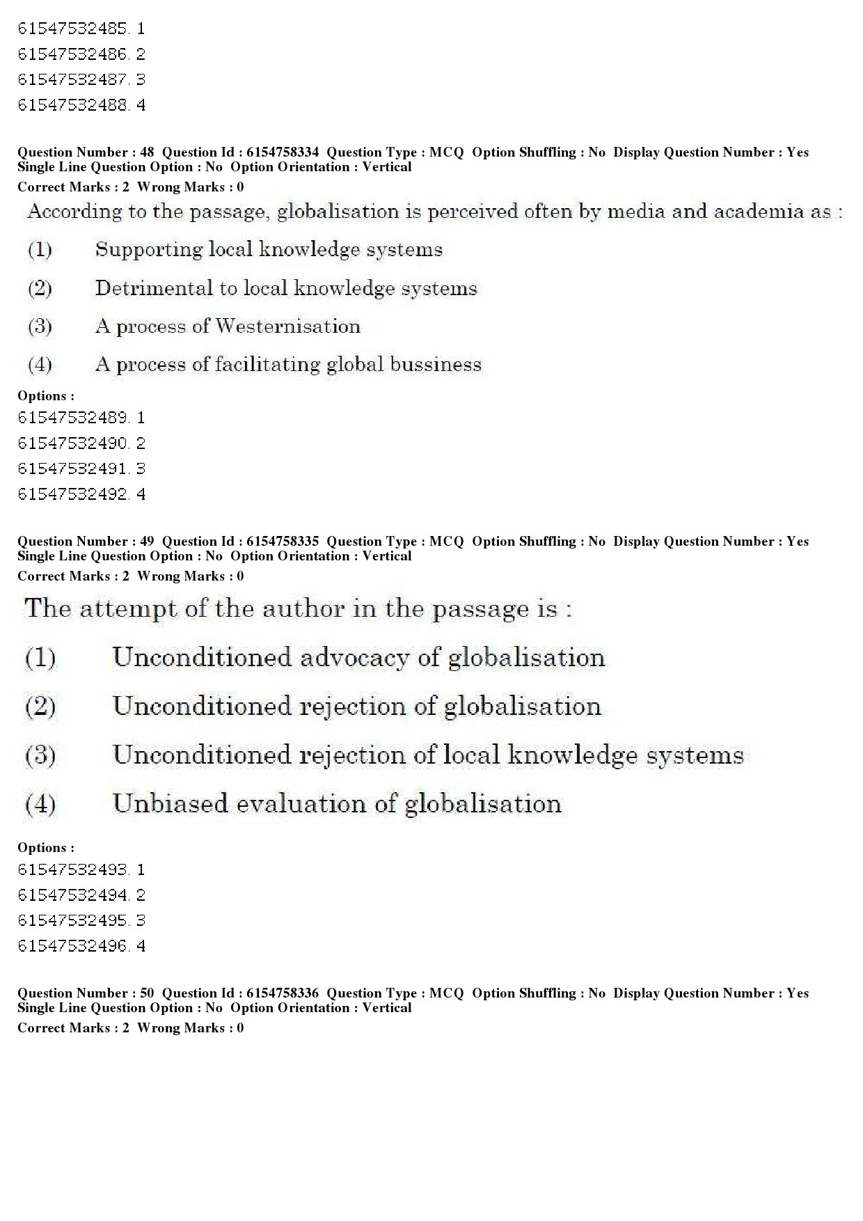 UGC NET Tourism Administration And Management Question Paper December 2019 50