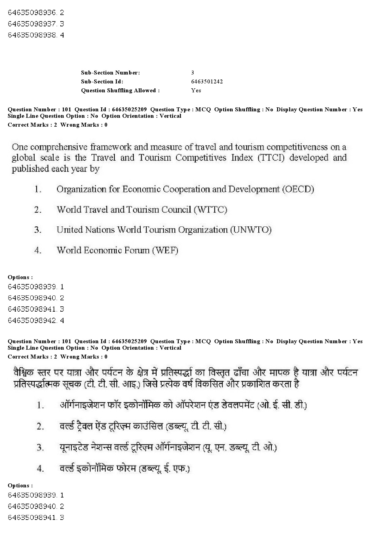 UGC NET Tourism Administration And Management Question Paper June 2019 99