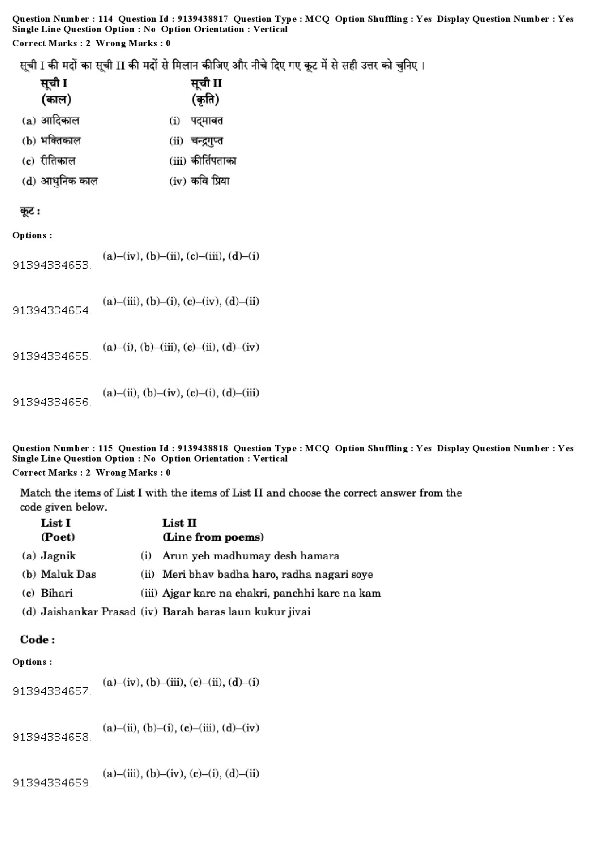 UGC NET Tribal and Regional Language Literature Question Paper December 2018 101