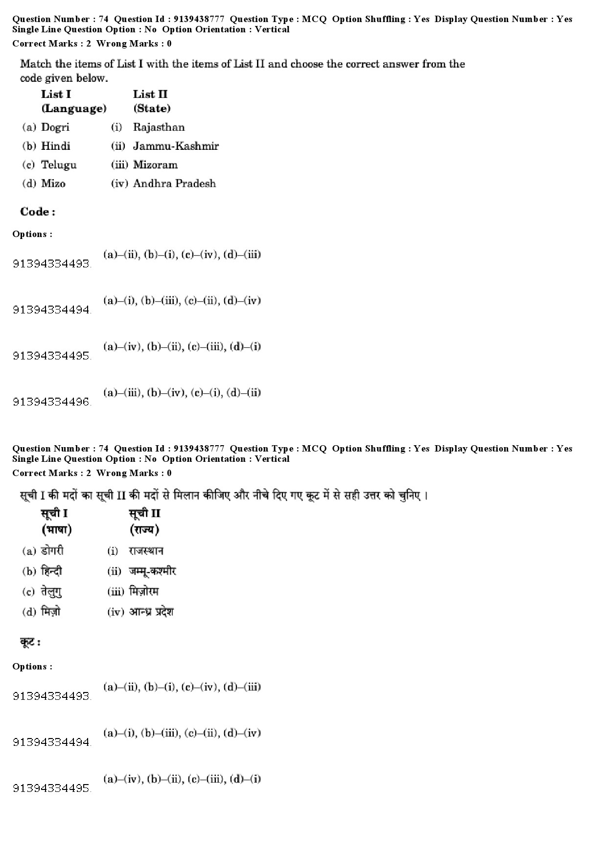 UGC NET Tribal and Regional Language Literature Question Paper December 2018 67