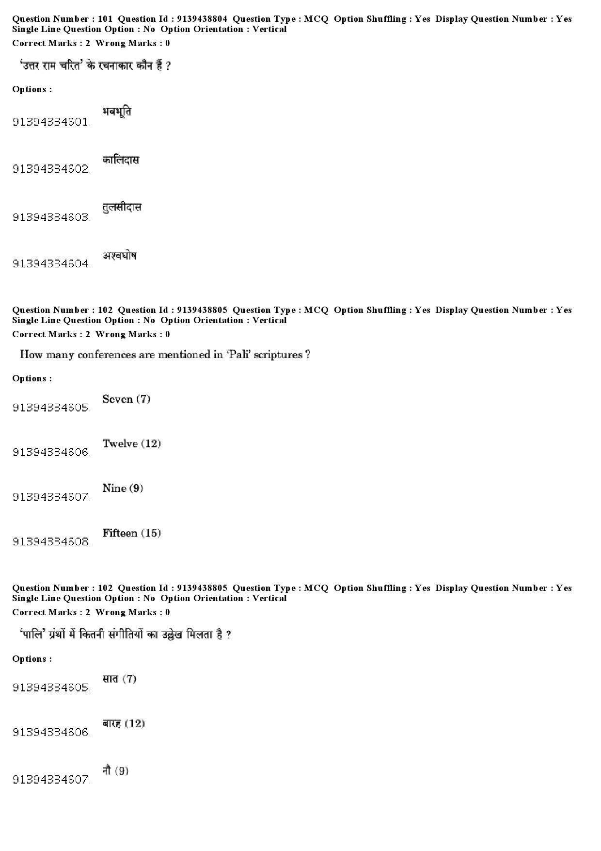 UGC NET Tribal and Regional Language Literature Question Paper December 2018 90