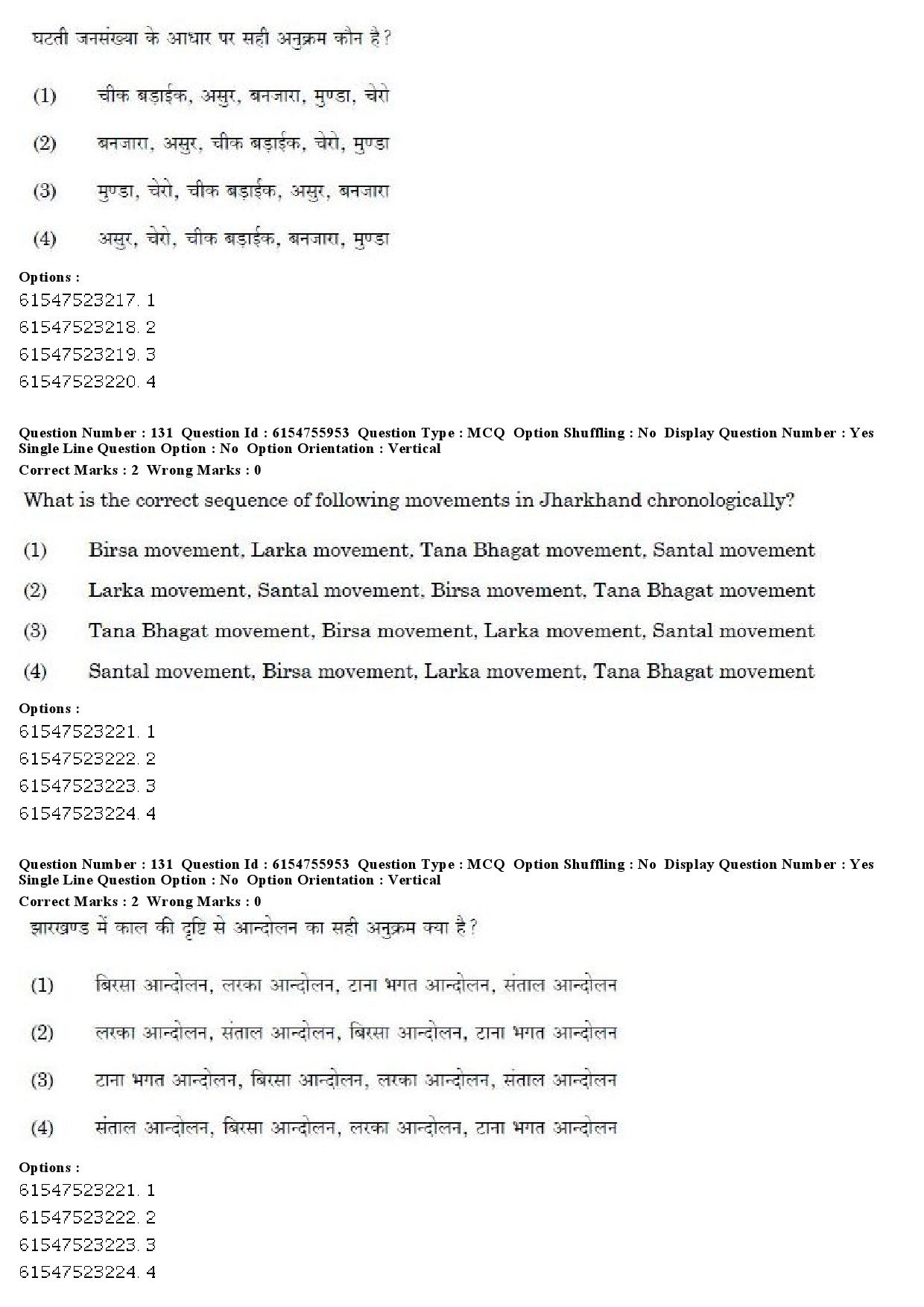 UGC NET Tribal and Regional Language Literature Question Paper December 2019 123