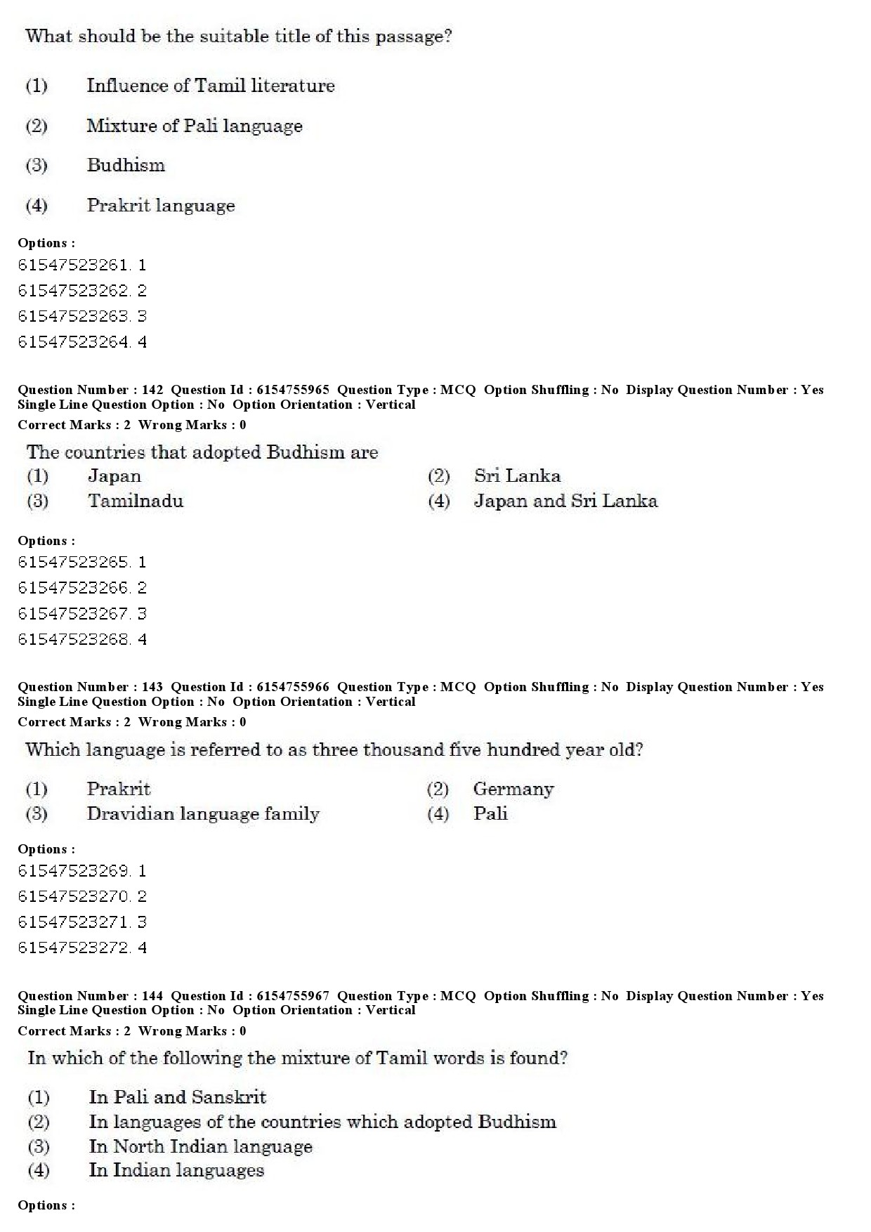 UGC NET Tribal and Regional Language Literature Question Paper December 2019 134