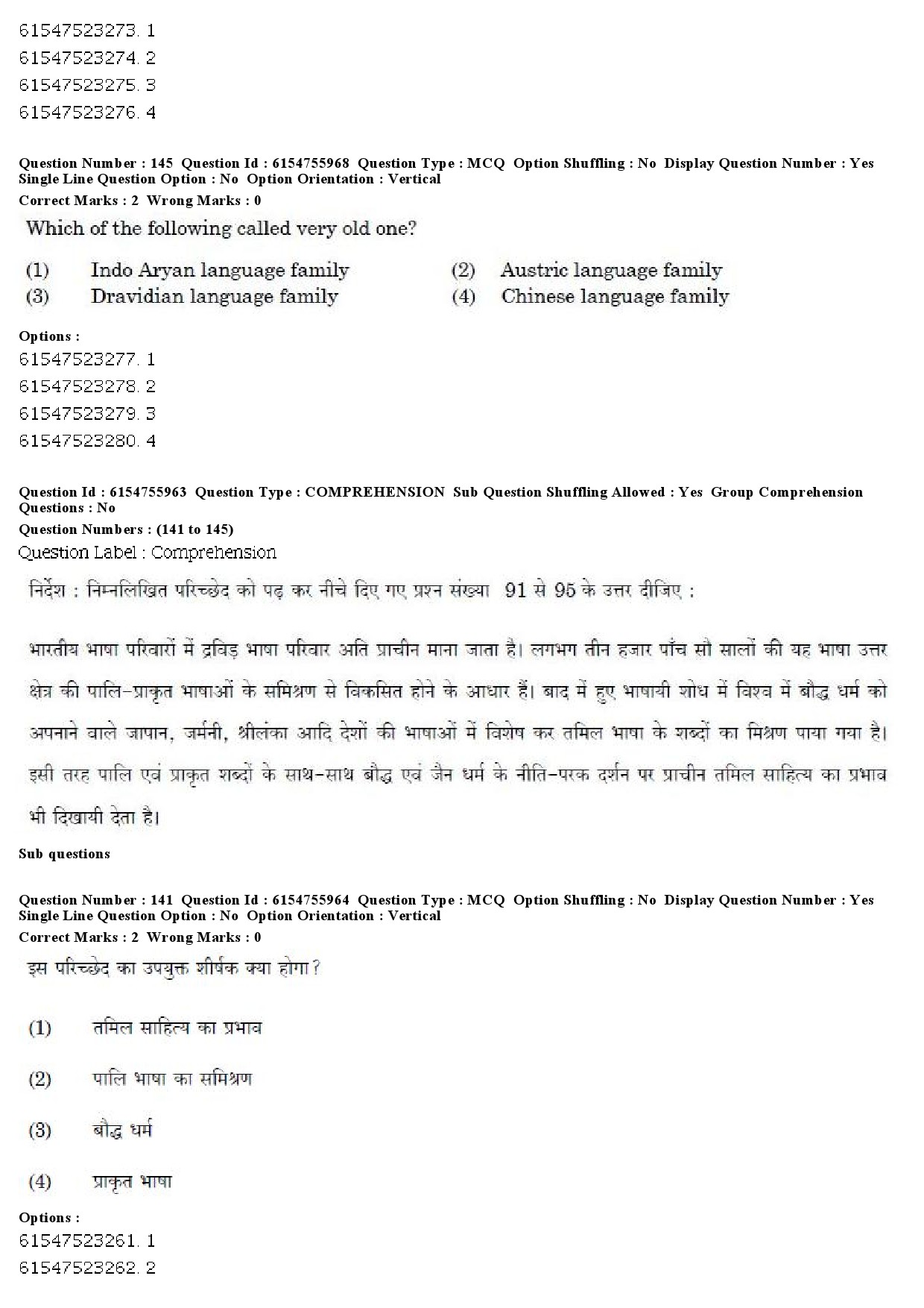 UGC NET Tribal and Regional Language Literature Question Paper December 2019 135