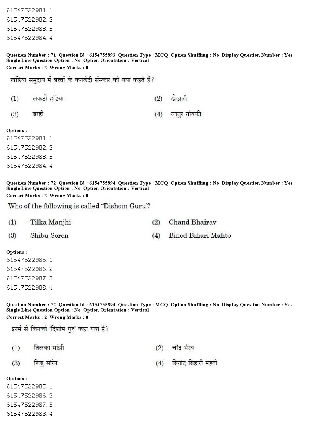 UGC NET Tribal and Regional Language Literature Question Paper December 2019 59