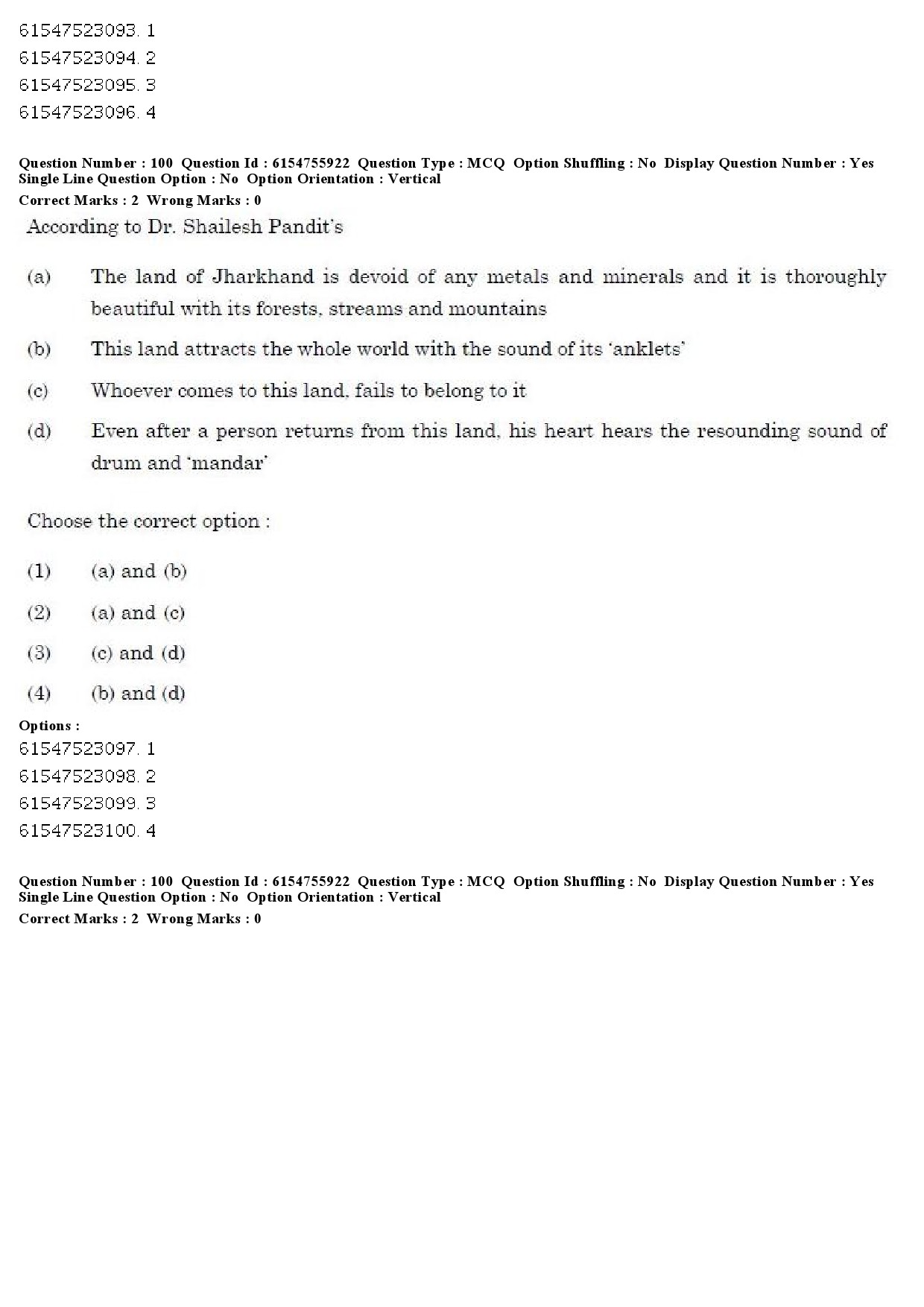 UGC NET Tribal and Regional Language Literature Question Paper December 2019 84