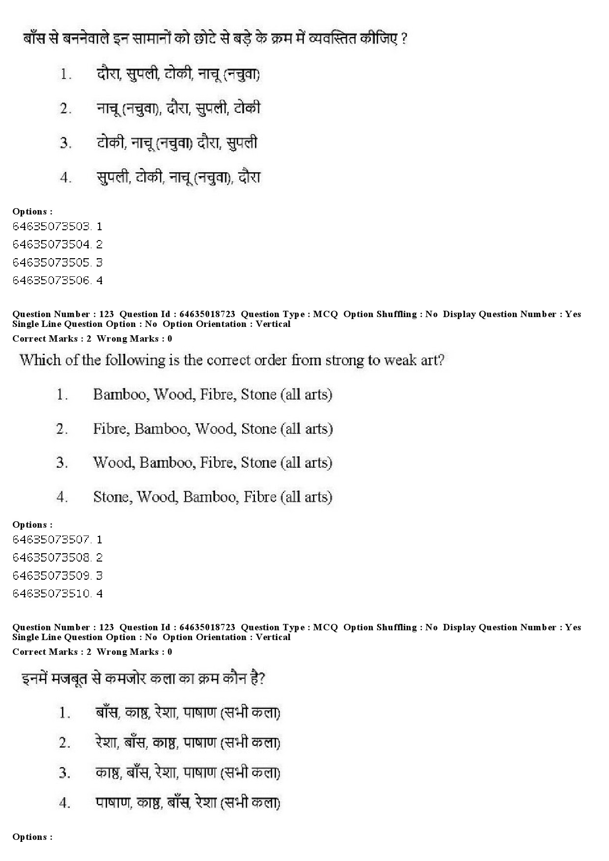 UGC NET Tribal and Regional Language Literature Question Paper June 2019 125