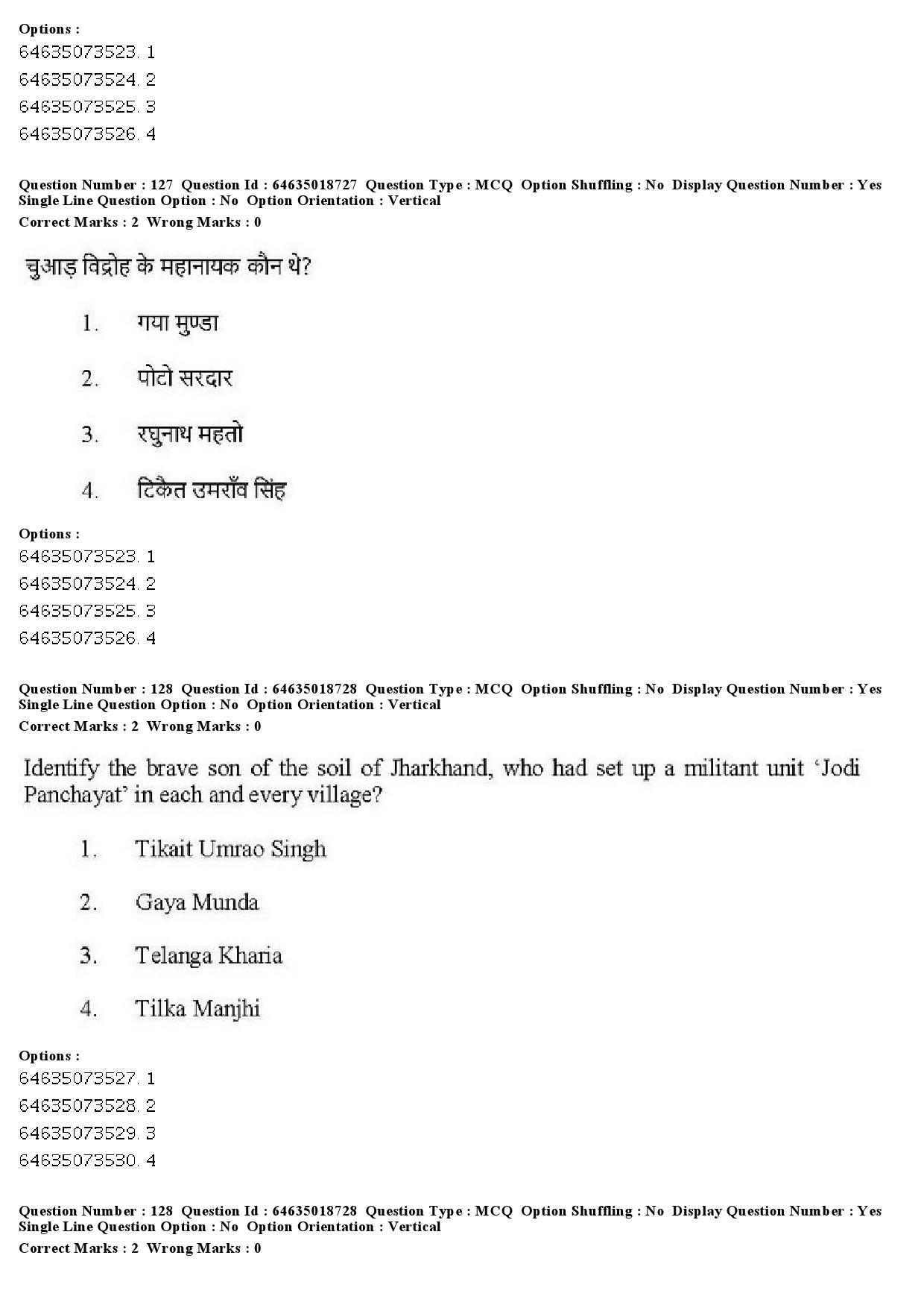 UGC NET Tribal and Regional Language Literature Question Paper June 2019 131