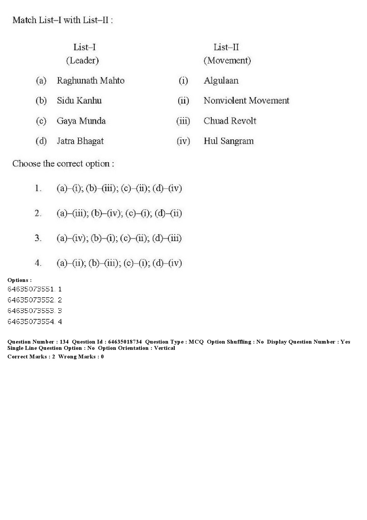 UGC NET Tribal and Regional Language Literature Question Paper June 2019 138