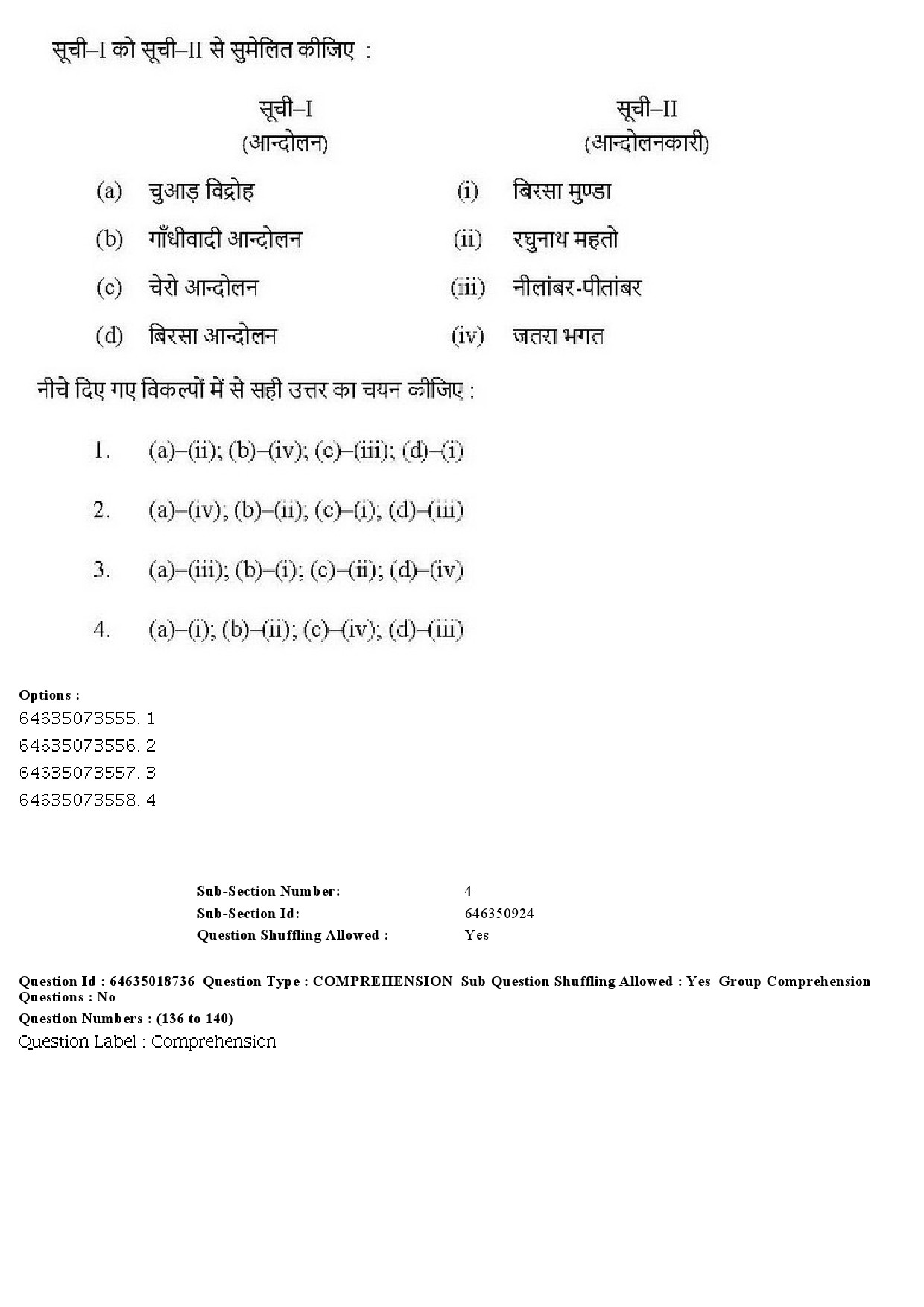 UGC NET Tribal and Regional Language Literature Question Paper June 2019 141