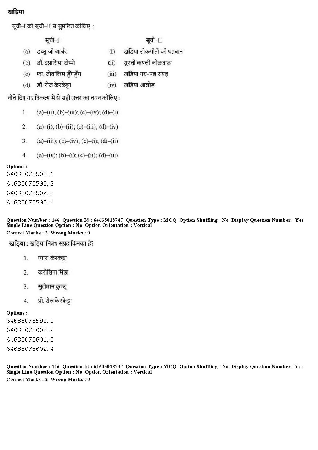 UGC NET Tribal and Regional Language Literature Question Paper June 2019 151