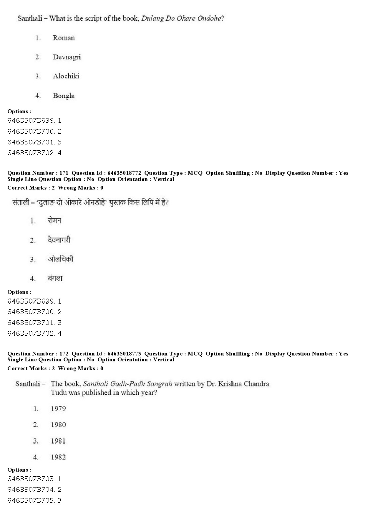 UGC NET Tribal and Regional Language Literature Question Paper June 2019 177