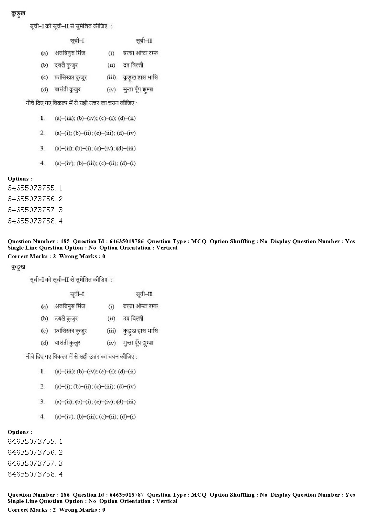 UGC NET Tribal and Regional Language Literature Question Paper June 2019 189