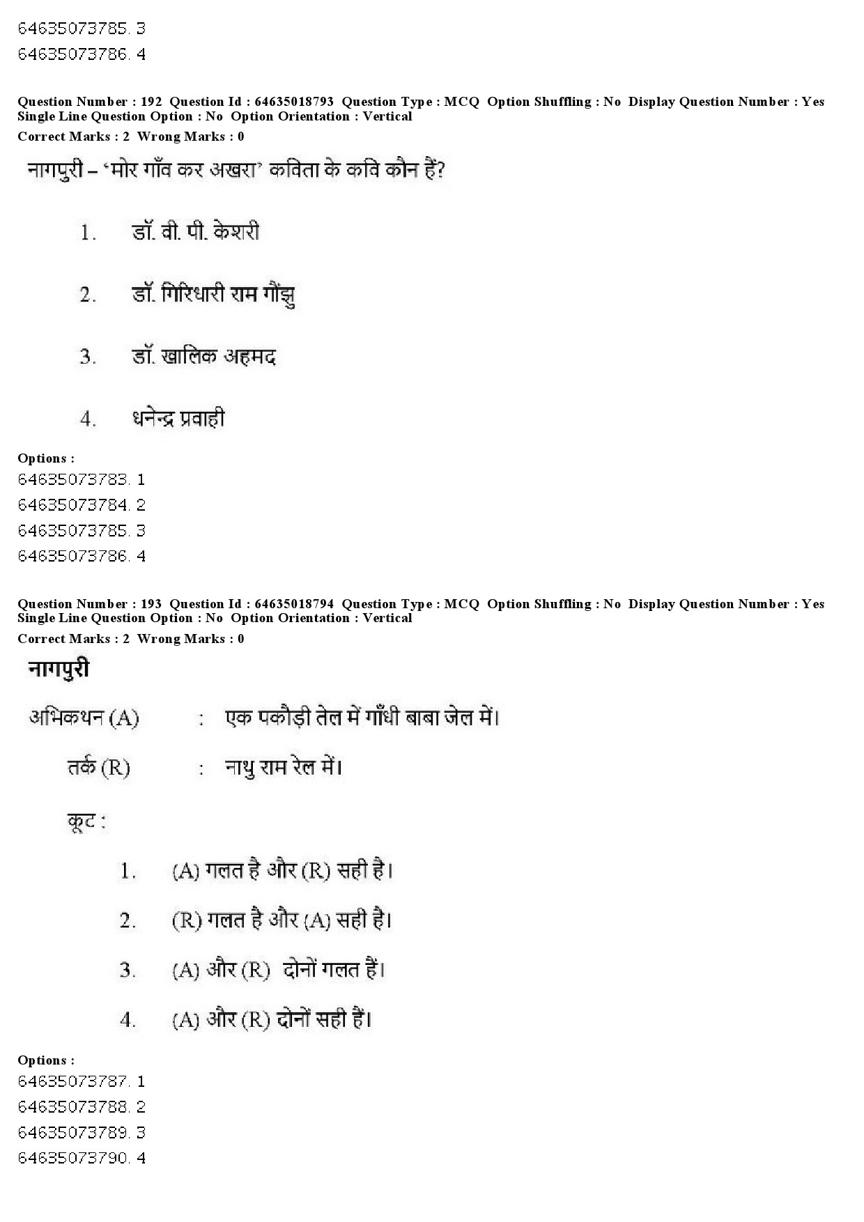 UGC NET Tribal and Regional Language Literature Question Paper June 2019 195