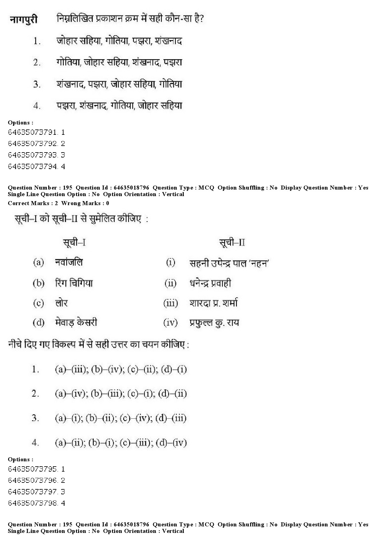 UGC NET Tribal and Regional Language Literature Question Paper June 2019 197