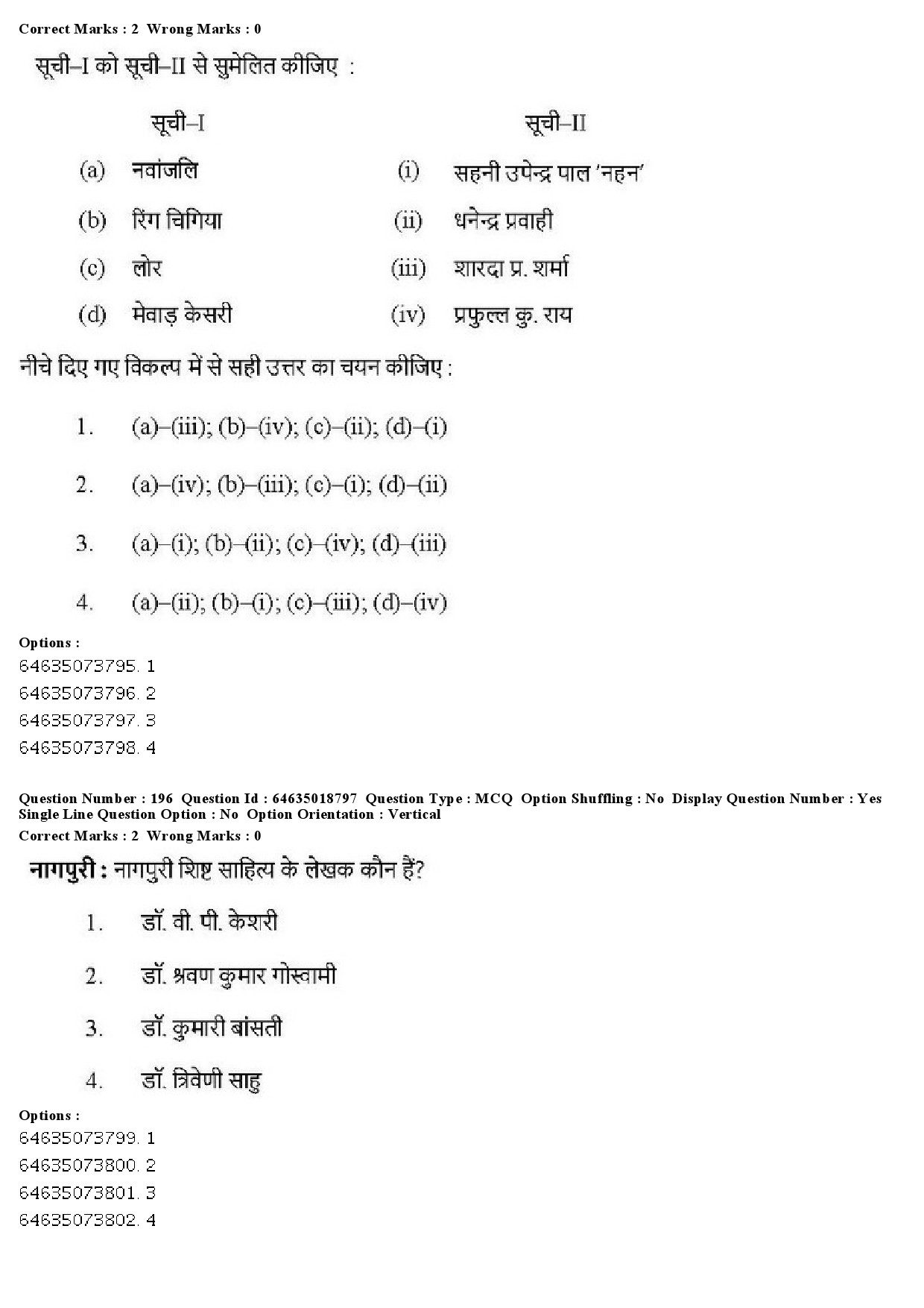 UGC NET Tribal and Regional Language Literature Question Paper June 2019 198