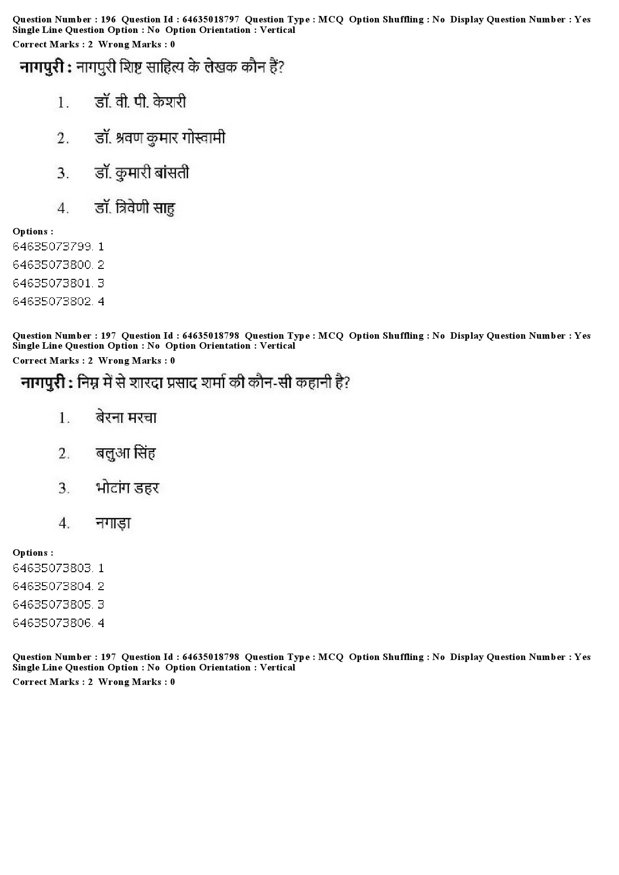 UGC NET Tribal and Regional Language Literature Question Paper June 2019 199