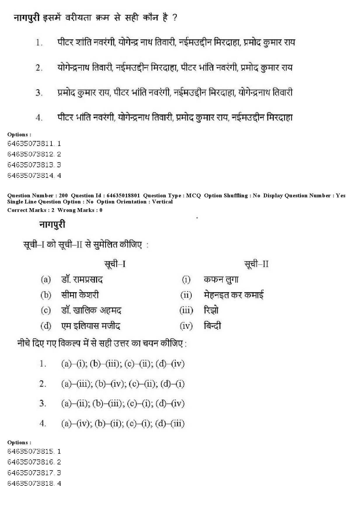 UGC NET Tribal and Regional Language Literature Question Paper June 2019 202