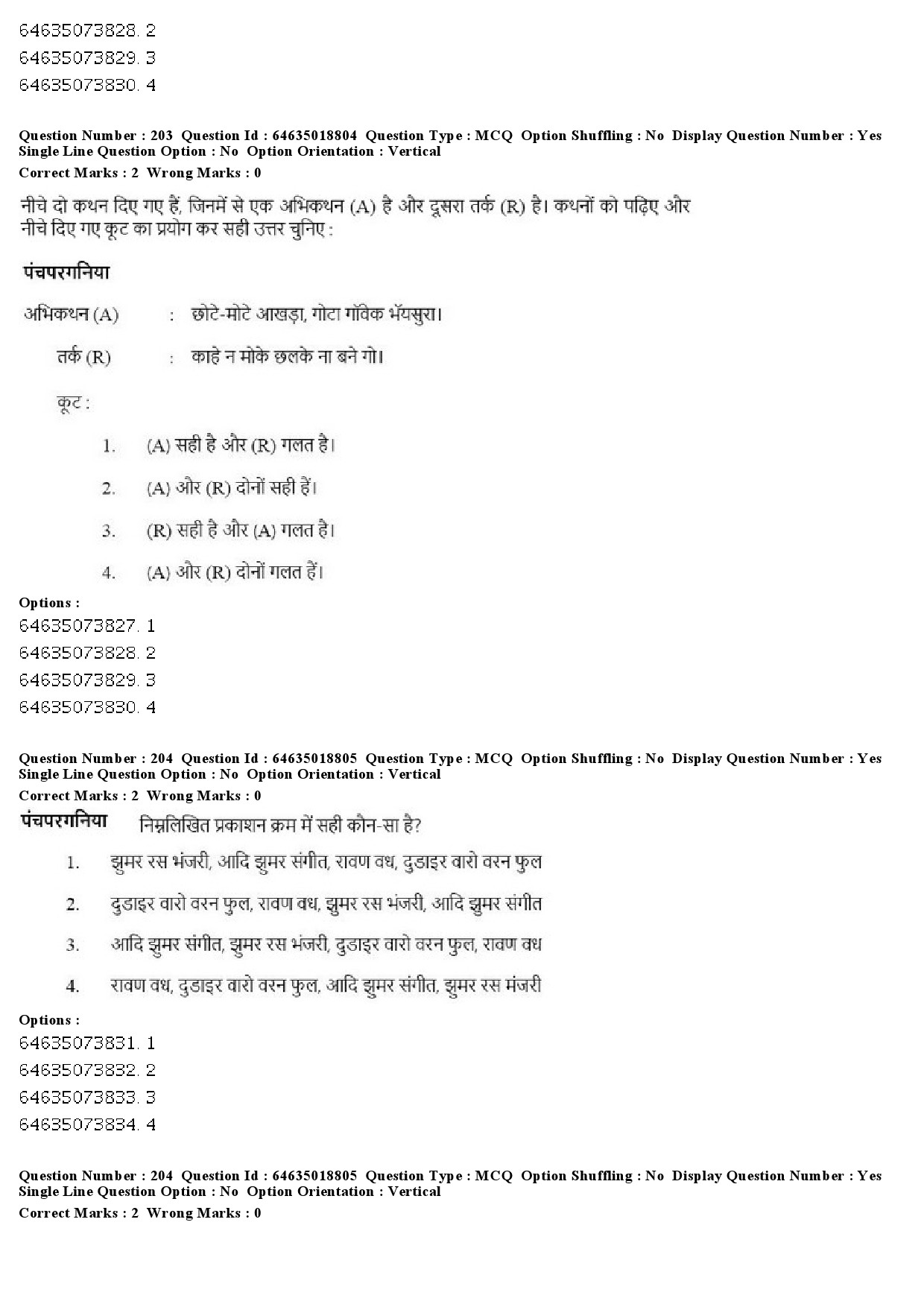 UGC NET Tribal and Regional Language Literature Question Paper June 2019 206