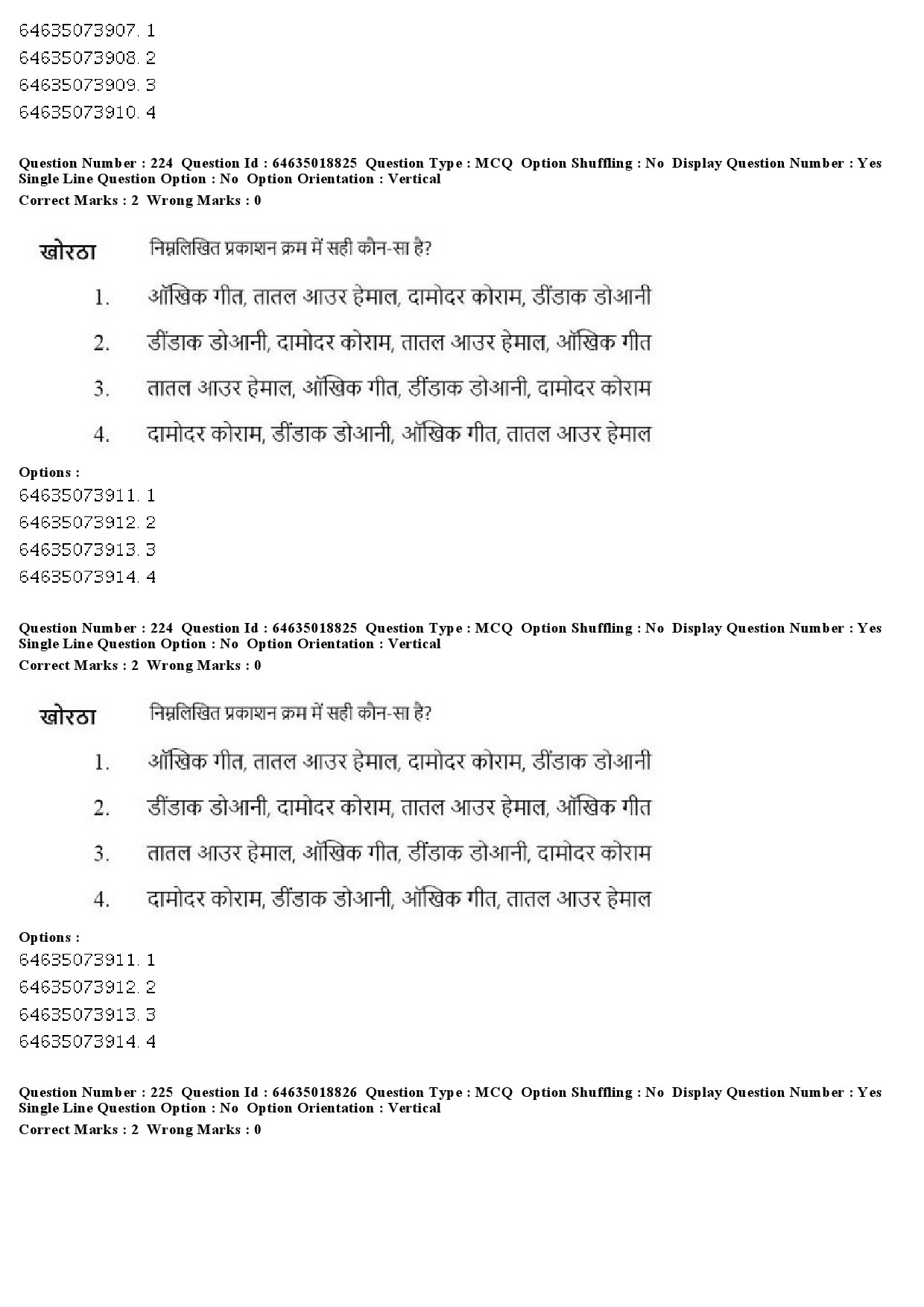 UGC NET Tribal and Regional Language Literature Question Paper June 2019 226