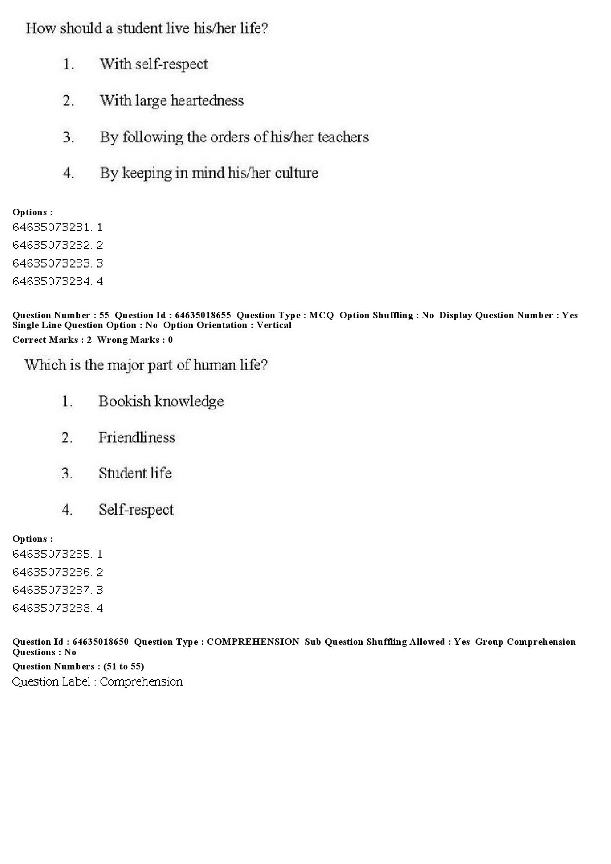 UGC NET Tribal and Regional Language Literature Question Paper June 2019 51