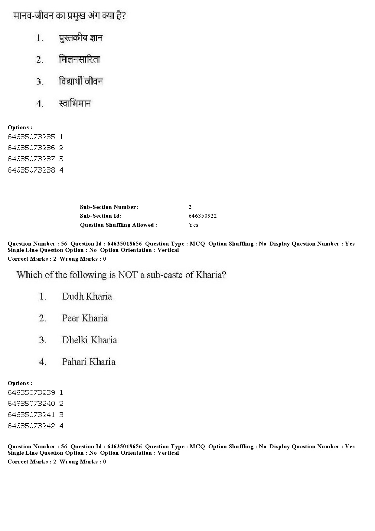 UGC NET Tribal and Regional Language Literature Question Paper June 2019 54