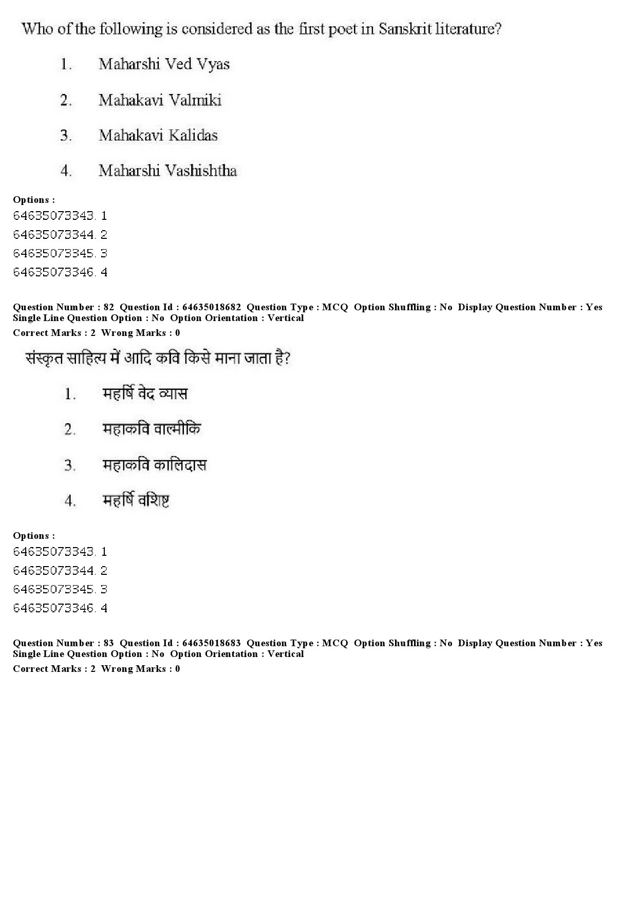 UGC NET Tribal and Regional Language Literature Question Paper June 2019 81