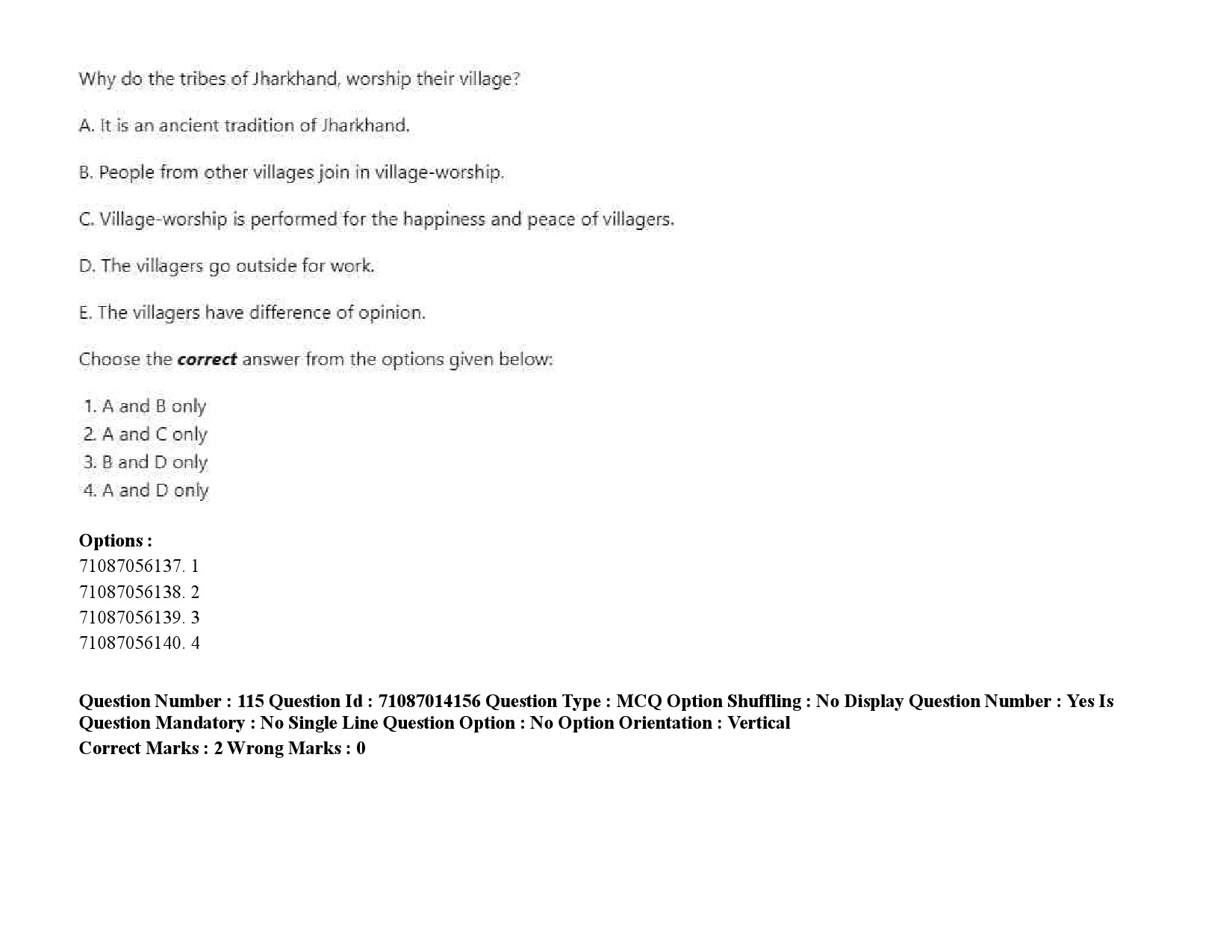 UGC NET Tribal and Regional Language Literature Question Paper September 2020 167