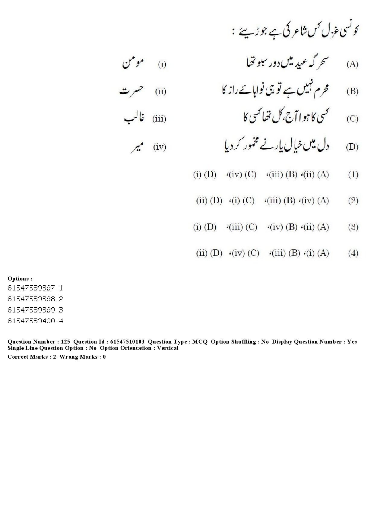 UGC NET Urdu Question Paper December 2019 153