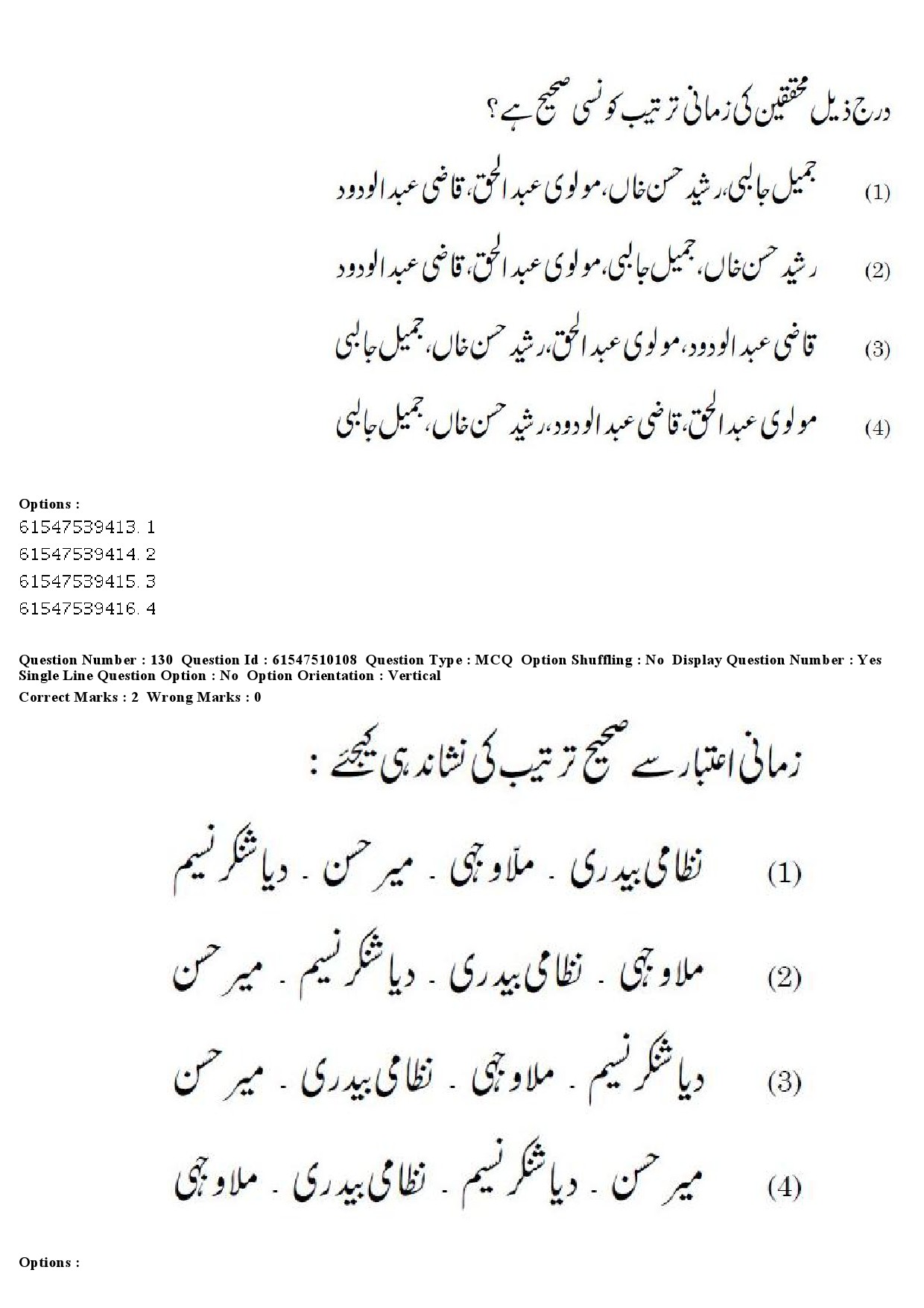 UGC NET Urdu Question Paper December 2019 159