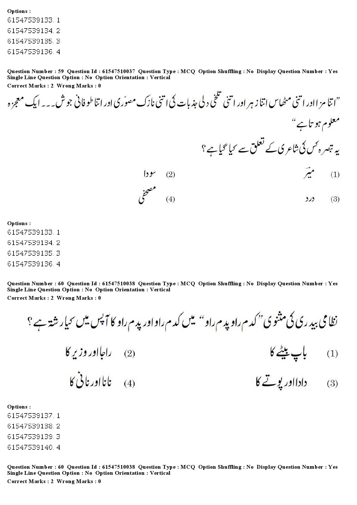 UGC NET Urdu Question Paper December 2019 52