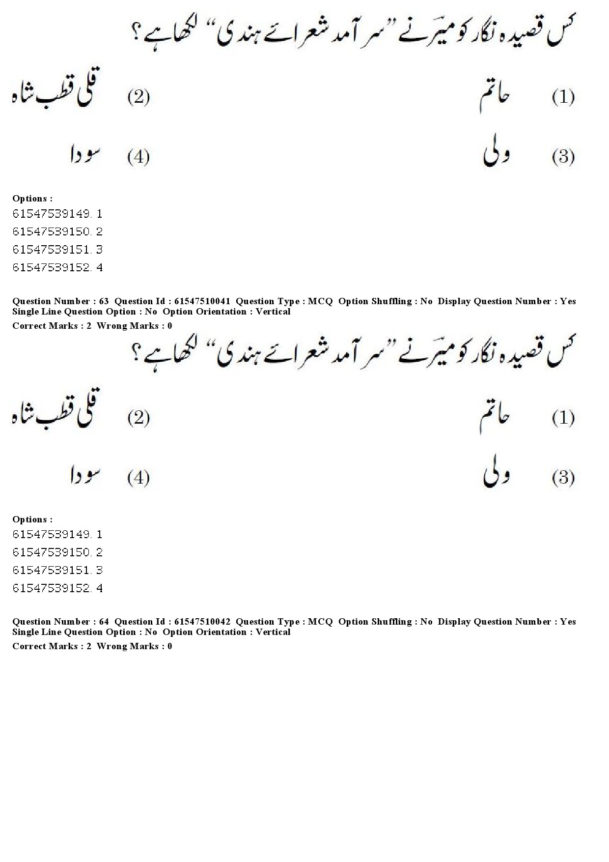 UGC NET Urdu Question Paper December 2019 55