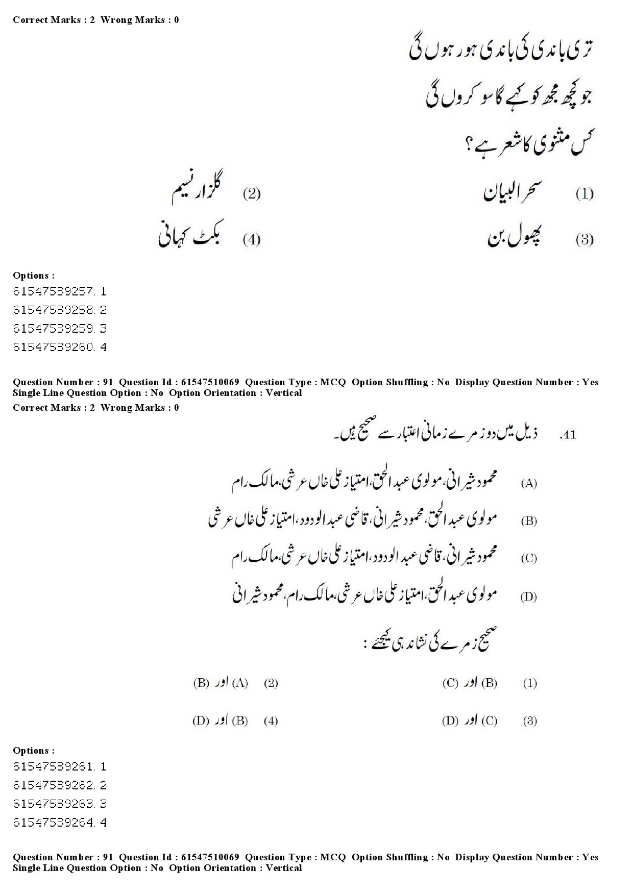 UGC NET Urdu Question Paper December 2019 81