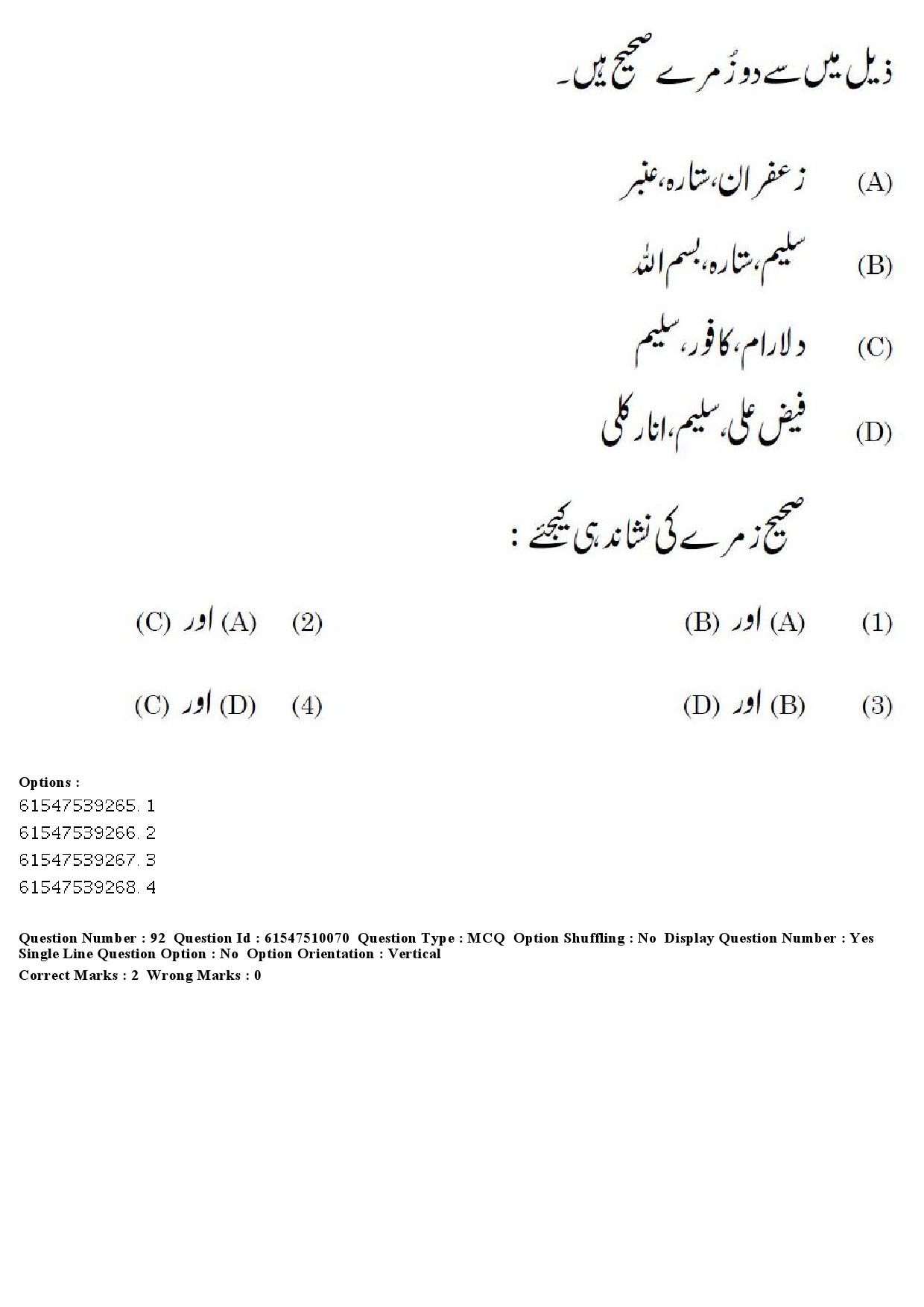 UGC NET Urdu Question Paper December 2019 83