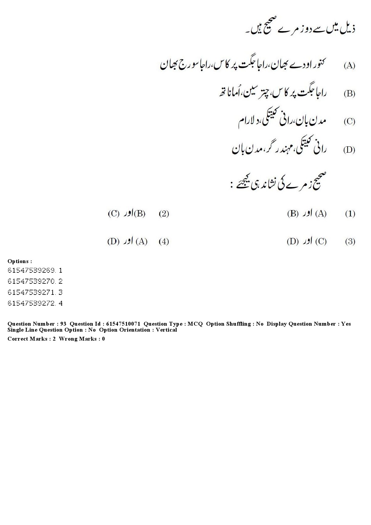 UGC NET Urdu Question Paper December 2019 85