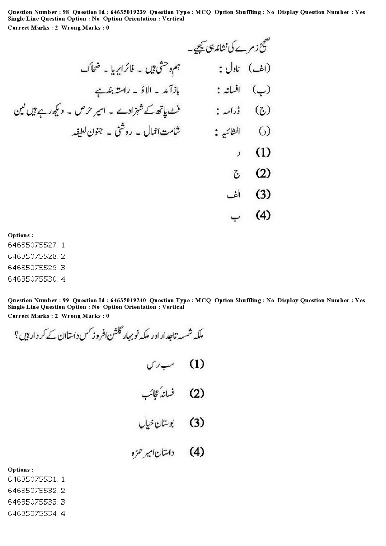 UGC NET Urdu Question Paper June 2019 92