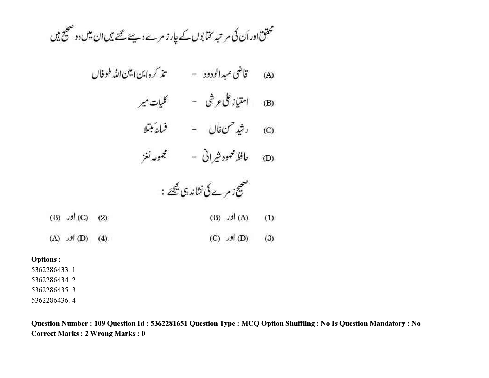 UGC NET Urdu Question Paper September 2020 161