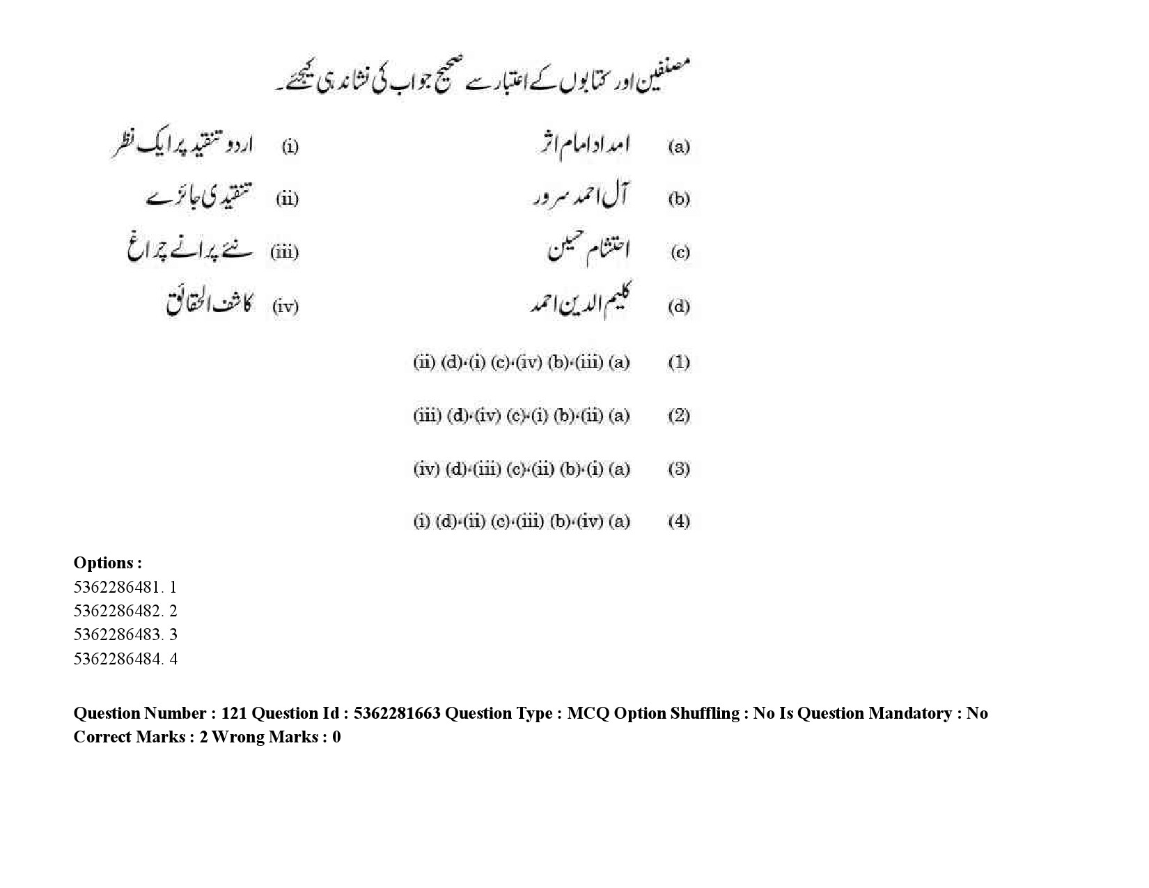 UGC NET Urdu Question Paper September 2020 185