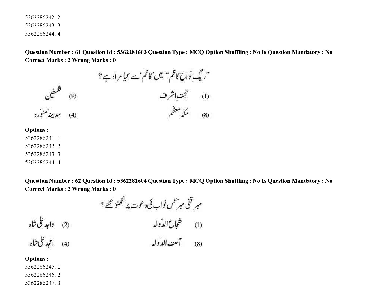 UGC NET Urdu Question Paper September 2020 85