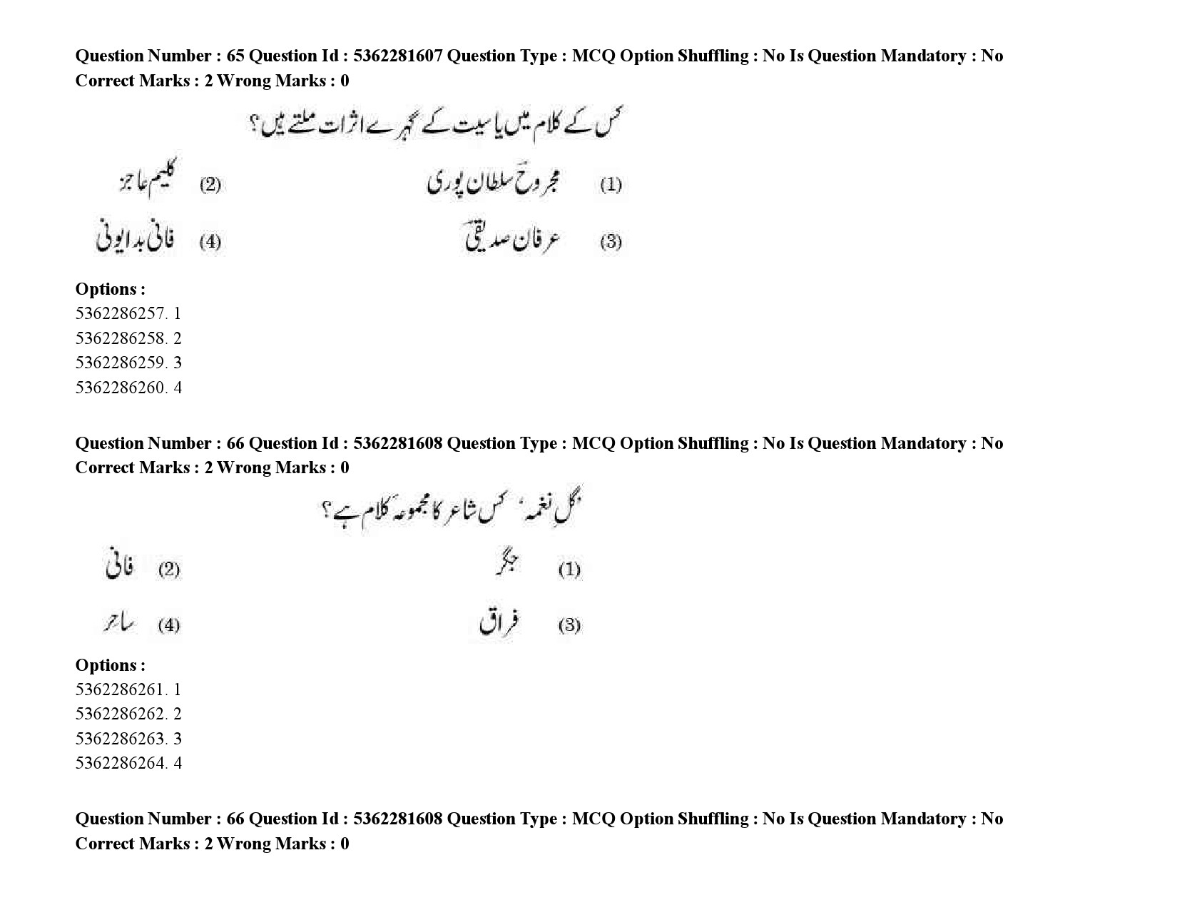 UGC NET Urdu Question Paper September 2020 89