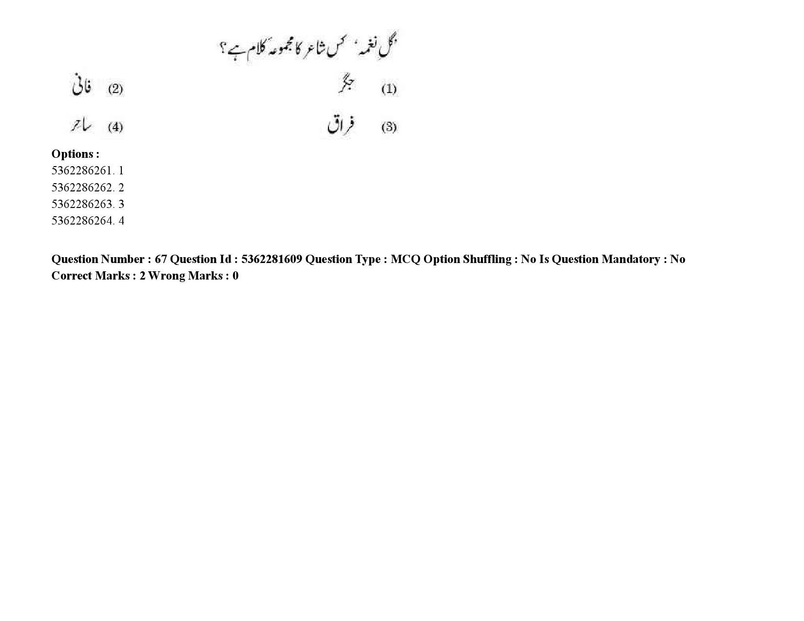 UGC NET Urdu Question Paper September 2020 90