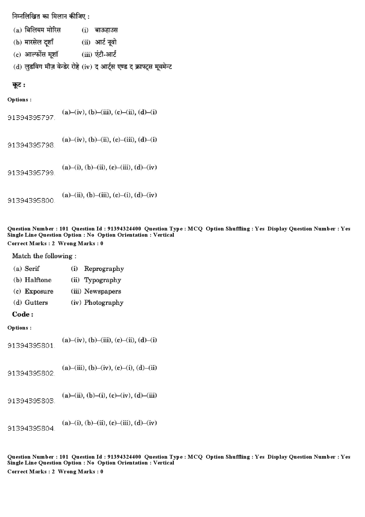 UGC NET Visual Arts Question Paper December 2018 84