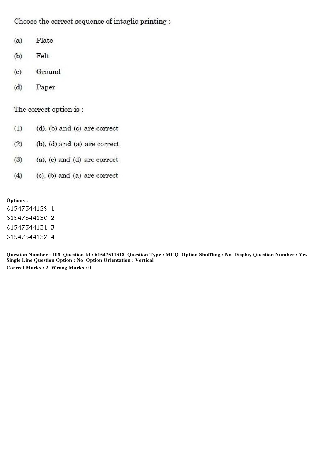 UGC NET Visual Arts Question Paper December 2019 103